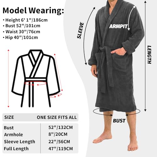 Marquess All-Cotton Thick Plush Bathrobe Terry Toweling Comfortable Warm Housecoat